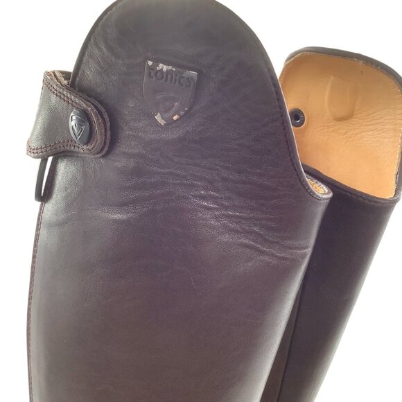 TONICS Jupiter Riding Boots 9.5 Equestrian Smooth Brown Leather Zip Up 41/47/37 - Picture 9 of 10